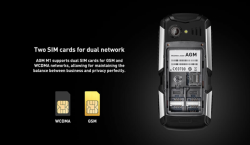 AGM M1 - odolný mobilní telefon - mobil - power banka - baterka - 2.750 mAh - voděodolný / nárazuvzodrný / odolný pádu / prachotěsný