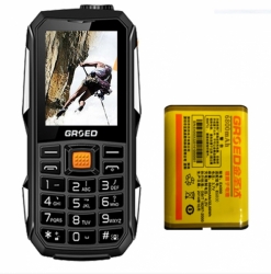 GRSED E6800/GoFly F7000 - odolný mobilní telefon - mobil - power banka - baterka - 6.800 mAh - voděodolný / nárazuvzodrný / odolný pádu / prachotěsný