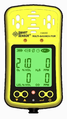 Detektor plynů AS8900 (hořlavé plyny, O2, H2S, CO) - multi gas detektor