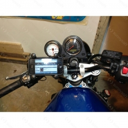 RAM Mounts univerzální držák na telefony větší než 5" s ramenem se zabezpečením na řídítka nebo tyč s objímkou pro Ø12,7-31,75 mm, X-Grip, sestava RAM-B-149Z-UN10B-KNOB3U