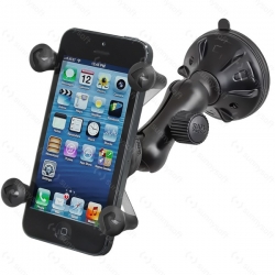 RAM Mounts univerzální držák na mobil do auta s přísavkou na sklo, X-Grip, odlehčené rameno, sestava RAP-B-166-2-UN7U