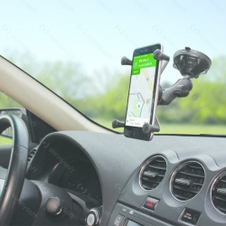 RAM Mounts univerzální držák na mobil větší než 5"s přísavkou na sklo, X-Grip, odlehčené rameno, sestava RAP-B-166-2-UN10U