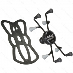 RAM Mounts univerzální držák na tablety 7" a 8" s dlouhým ramenem na motorku na nádržku brzdové kapaliny, X-Grip, sestava RAM-B-182-UN8B-CU