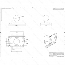 RAM Mounts univerzální držák na tablety 7" a 8" s dlouhým ramenem na motorku na nádržku brzdové kapaliny, X-Grip, sestava RAM-B-182-UN8B-CU