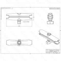 RAM Mounts univerzální držák na tablety 7" a 8" s dlouhým ramenem na motorku na nádržku brzdové kapaliny, X-Grip, sestava RAM-B-182-UN8B-CU