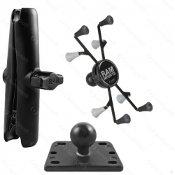 RAM Mounts univerzální držák na tablety 7" a 8" s dlouhým ramenem na motorku na nádržku brzdové kapaliny, X-Grip, sestava RAM-B-182-UN8B-CU