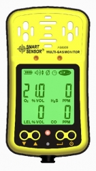 Detektor plynů AS8900 (hořlavé plyny, O2, H2S, CO) - multi gas detektor